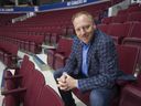 Former NHL goaltender Corey Hirsch, now a sports anchor, at Rogers Arena in October 2019.