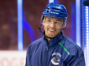 Manny Malhotra worked with the Canucks’ centres and penalty-killing units, was lauded for his work with captain Bo Horvat.