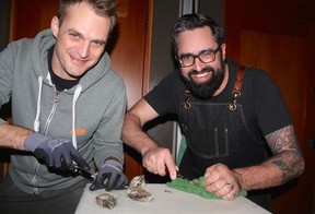 Denmark national champion Jonas Tonsager helped served up thousands of shucked oysters to fans with local Ryan Bissell before the main competition.