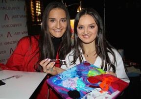 Art Vancouver painters Taisha Teal and Skyla Wayrynen’s live art paintings were off kick-starting the night of philanthropy.