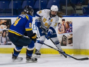 UBC Thunderbirds forward Mathea Fischer is excited to play in front of a Winter Thunderland crowd this Saturday at Doug Mitchell Thunderbird Sports Cenre. The T-Birds play the Alberta Pandas at 3 p.m.