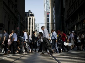 A view of Bay Street in Toronto, which ranks as the top city in Canada for tech talent.