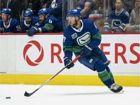 Josh Levio had 19 points in 36 games for the Canucks before a knee injury ended his season in December.