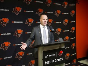 Rick Campbell was named the new head coach of the B.C. Lions at the team's Surrey training facility on Dec. 2, 2019.