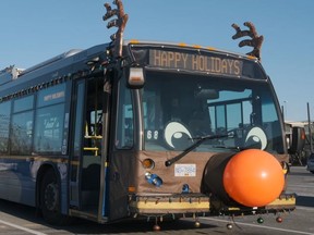 The Reindeer Bus rolled into service Tuesday, continuing a holiday tradition in Metro Vancouver. In addition to spreading Christmas cheer across the region — the red-nosed reindeer will deliver donated toys as part of the Toys for Tots initiative, which has been operating for more than three decades.