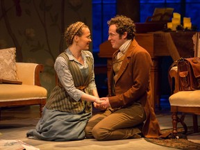 Kate Dion-Richard and Matthew MacDonald-Bain star in Miss Bennet: Christmas at Pemberley, which runs until Jan. 4 at the Granville Island Stage. Photo: Sarah McNeil