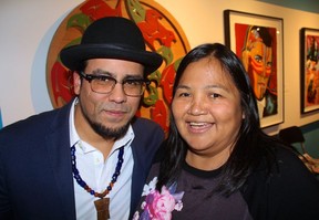 Haida artist Corey Bulpitt lent his support to the charity auction that benefitted executive director Sheryl Robinson’s Urban Native Youth Association in Vancouver’s Downtown Eastside. Photo: Fred Lee.