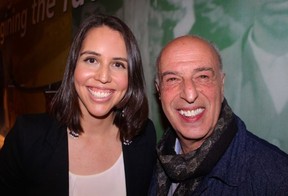 UNYA project manager Elizabeth Adams thanked Museum of Vancouver CEO Mauro Vescera for hosting the annual Bentwood Box Auction and Reception. The 13th staging would raise a reported $83,000. Photo: Fred Lee.