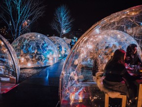 From Jan. 15 to Feb. 16, Dinner with a View pops up on Ambleside Beach in West Vancouver, and diners will be seated in heated, clear geodesic domes.