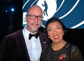 TO SURREY WITH LOVE: Dr. James Bond, the man behind this year’s Bond-themed benefit for Surrey Hospital, escorted his wife Fay, to the black-tie party that pulled in $5 million for state of the art operating equipment. Photo: Fred Lee.