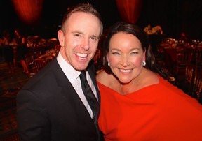 Three-time chair Jennifer Johnston and her husband Scott Warren saw a well-heeled crowd raise $3.8 million at the 33rd Crystal Ball, the final time it would be held at the Four Seasons Hotel. Photo: Fred Lee.