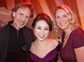 SHINE ON: Westbank’s Ian Gillespie, party chair Judy Leung and VGH & UBC Hospital Foundation chair Christina Anthony hosted the $5.36 million Time to Shine Gala. Photo: Fred Lee.