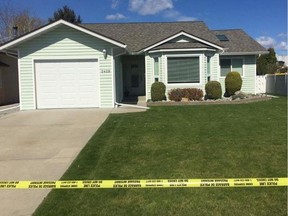 July 17, 2019 - The home of Kathy Brittain, estranged wife of alleged quadruple-murderer John Brittain, behind police tape in April.