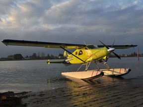Harbour Air Pilot and CEO Greg McDougall flies the worlds first all-electric, zero-emission commercial aircraft during a test flight in a de Havilland DHC-2 Beaver from Vancouver International Airports South Terminal on the Fraser River in Richmond, British Columbia, Canada, December 10, 2019. - The plane, which first flew in 1947, became the worlds first commercial test of an all-electric airplane. It is now powered by the magni500, a 750 horsepower (HP) all-electric motor, built by magniX.
