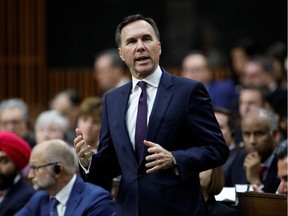 Canada's Minister of Finance Bill Morneau speaks during Question Period in the House of Commons on Parliament Hill in Ottawa, Ontario, Canada December 10, 2019.