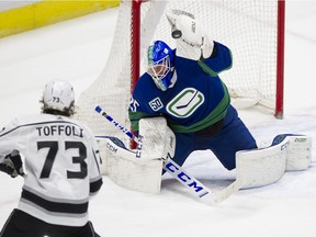 Jacob Markstrom made 49 saves on Saturday, a record for Canucks goalie in a home win.