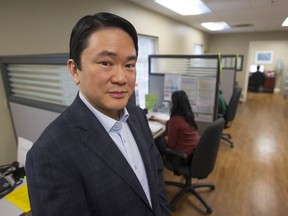Dr. Anson Koo, Fraser Health's chief psychiatrist, at the crisis line centre at the Options Community Centre in Surrey.