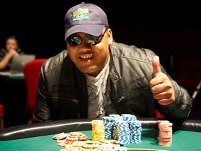 B.C. resident Sophon Sek after winning a poker contest in 2009. Sek was jailed in connection with the Surrey Six murder.