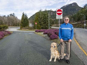 Squamish-Lillooet Regional District chair Tony Rainbow near the site of a proposed bus stop at Furry Creek.