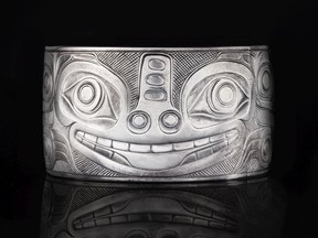 A silver bracelet by Haida carver Charles Edenshaw (1839-1820). The bracelet of one of five Edenshaw works being donated by art dealer Donald Ellis to the Vancouver Art Gallery. Ian Lefebvre/Vancouver Art Gallery