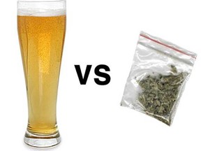 There's some debate about how much impact marijuana legalization has on alcohol consumption, although surveys of pot users indicate that they tend to drink less when they're high.
