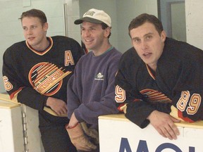 Vancouver hockey and music fans had a lot to be excited about when GM Place opened its doors, including the tandem of Russian stars Pavel Bure, left, and Alexander Mogilny, right.