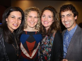 The 12th annual Kitz4Kids fundraiser attracted a large crowd. The event, for the past six years, has supported the Autism Support Dogs program, a provider of service dogs for children with autism. Lending their support were, from the left: Luciana Battista, Laura Mariutti, Marcella Cusano and Dr. Panos Andreou.
