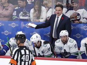 Vancouver Canucks' head coach Travis Green says Rick Tocchet has done a good job turning the Arizona Coyotes int a contender, but wants to be his friend and former teammate when they play Thursday in Vancouver.