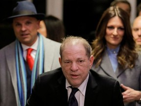 Film producer Harvey Weinstein departs his sexual assault trial at New York Criminal Court in the Manhattan borough of New York City, New York, U.S., January 22, 2020.