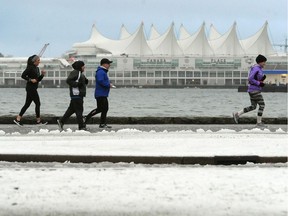 Snow scenes during a weather advisory in Vancouver, BC., January 12, 2020.