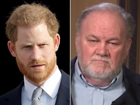 Prince Harry and Thomas Markle. (Getty Images/Screenshot)