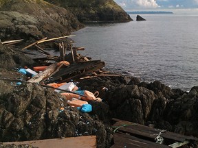 A B.C. government report says coastal communities around the province say one of the biggest sources of marine debris is derelict fishing gear.