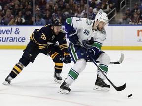 Defenceman Oscar Fantenberg of the Vancouver Canucks says he felt weird after being traded by the Los Angeles Kings, but says NHL trade deadline day and all the rumours are part of the business of pro hockey.