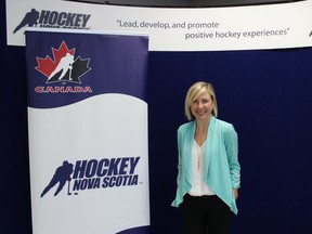 ‘We have zero tolerance for any form of discrimination,’ Nova Scotia Hockey executive director Amy Walsh (above) said in the aftermath of on- and off-ice racial incidents involving hockey player Logan Prosper.