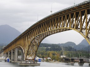 Police are investigating a five-car crash on the Second Narrows Bridge early Friday.