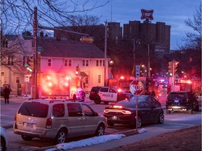 Police investigate a shooting at the Molson Coors headquarters in Milwaukee, Wisconsin, U.S. February 26, 2020.