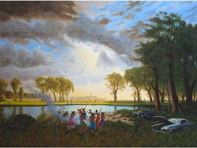Reincarnation by Kent Monkman. An exhibition of his work, Shame and Prejudice: A Story of Resilience is at Museum of Anthropology from May 8.