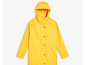 Yellow raincoat, $59 at Joe Fresh, joefresh.com.