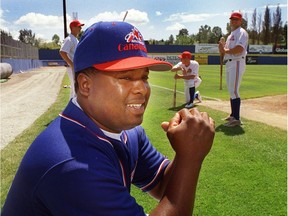 Webster Garrison in June 2001, preparing his Vancouver Canadians charges for the coming season.