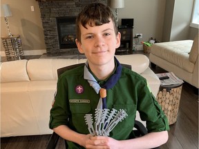 Quinn Callander is an elementary school student in Maple Ridge who is being recognized by the Canucks for producing ear guards for hospital masks