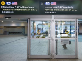 Extra precautions are being taken at the Vancouver airport due to the pandemic. Arriving passengers are screened before being allowed to leave YVR. Social distancing is in effect for those leaving the airport.