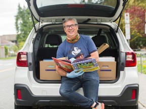Ian Cunliffe’s mobile library’s first delivery to Canyon Heights elementary school kids is Friday.