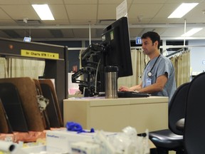 Dr. Dan Kalla working in the emergency department.