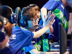 The Vancouver Titans in Overwatch League action. ORG XMIT: WK01_ARLINGTON_D01 [PNG Merlin Archive]