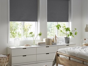 Curtain-free? Block out the light on those summer mornings by closing your shades by the use of an app on your smart device with Fyrtur wireless black-out blinds, from $170, Ikea.com