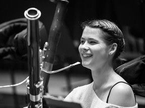 Katelin Coleman. Bassoonist and founder of the Artemis Musicians' Society for victims of sexual assault.