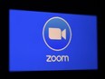 In this photo illustration a Zoom App logo is displayed on a smartphone on March 30, 2020 in Arlington, Virginia.