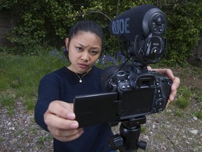 BCIT radio arts and entertainment program student Vincelen Salvaloza is keeping her career momentum going by producing YouTube videos. ‘In this industry you can always start your own thing, so now I think of myself as a content creator,’ she says.