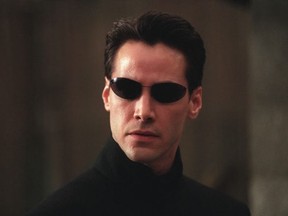 Neo (Keanu Reeves) in a scene from The Matrix Reloaded.