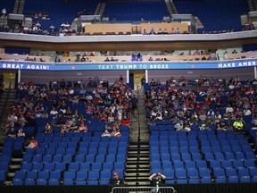 Supporters wait for the start of a campaign rally for U.S. President Donald Trump at the BOK Center, June 20, 2020 in Tulsa, Oklahoma. Trump is holding his first political rally since the start of the coronavirus pandemic at the BOK Center on Saturday while infection rates in the state of Oklahoma continue to rise.